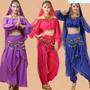Disfraces de danza del vientre, pantalones largos, vestido indio de bollwood, <span class=keywords><strong>ropa</strong></span> de actuación, vestido árabe de baile al por mayor, traje de baile de escenario - Product Image 5