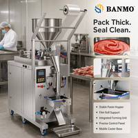 Machine d'emballage automatique de pâtes BANMO, verticale, de type remplir-sceller, pour sachets et pochettes, en acier inoxydable, équipement d'emballage servo