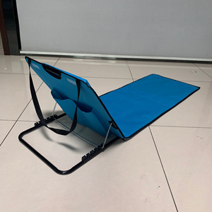 Estera de tierra de playa en Citrus Stripe Tumbona reclinable para acampar al aire libre Playa Plegable Cama ligera Arena - Product Image 4