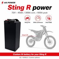 Batterie E-Moto 72V 45Ah LiNiMnCoO2 à décharge élevée 300A/600A de crête, BMS intelligent, installation directe, compatible Talaria Sting R, 800 cycles, -20~60°C