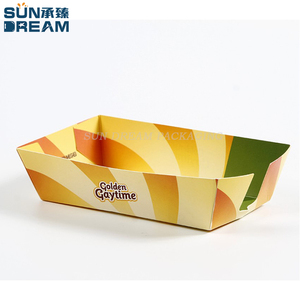 Bandeja de papel reciclable personalizada para <span class=keywords><strong>hot</strong></span> dogs, con espadas para envasar al por mayor, caja de alimentos para helados, bandeja para <span class=keywords><strong>hot</strong></span> dogs. - Product Image 3