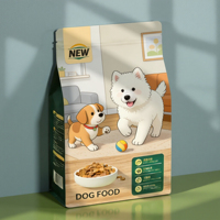 Sac d'emballage haut de gamme pour aliments pour chiens, anti-perforation, occultant, sac à fermeture éclair composite pour aliments pour animaux de compagnie, frais et complet, vente en gros