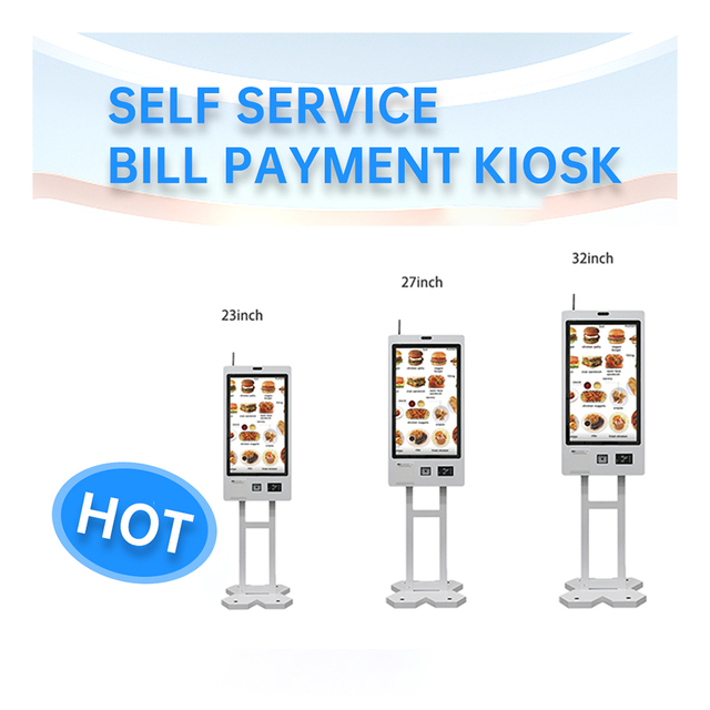 27 32 Inch Indoor Capacitive Touch Screen Self Service Kiosk Manufacturer Self Payment Terminal Self Checkout Ordering Kiosks