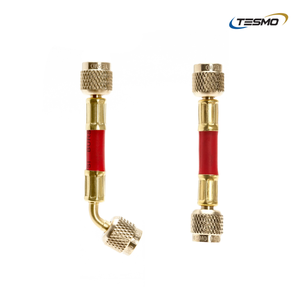 ท่อเทสมอ มินิ สำหรับเกจวัดแรงดัน R410A แบบตรงและแบบ 45 องศา ท่อทดสอบความแน่นอากาศ ท่อเติมน้ำยา ยางพร้อมข้อต่อทองเหลือง - Product Image 4