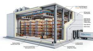 Chambre froide industrielle sur mesure en acier préfabriqué pour la congélation rapide des pâtes de boulangerie - Product Image 6