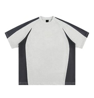 Fábrica de ropa, venta al por mayor, ropa de hombre, camisas de hombre, Camiseta básica de retazos en blanco informal clásica lisa de 220gsm