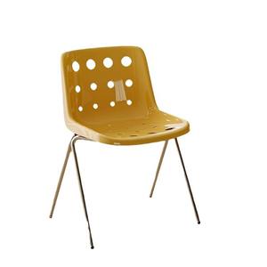 Silla de Comedor de Diseño Nórdico, Silla de Plástico con Asiento y Respaldo Perforados, Estilo Crema, Muebles para el Hogar - Product Image 5