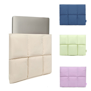 Custom Logo Cute Puffer Carrying <strong>Laptop</strong> Cover Case Quilted Puffy <strong>Laptop</strong> <strong>Sleeve</strong> <strong>Bag</strong> for Women - Product Image 1