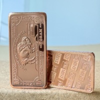 Pièces de monnaie anciennes indiennes en cuivre, 10 grammes, 999 cuivre fin, barres de cuivre Buffalo, pièces de monnaie en lingots de cuivre