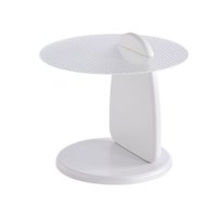 Combinaison de table basse créative de style nordique simple moderne, bureau en verre arc-en-ciel + conception de base de personnalité, ensemble de table basse