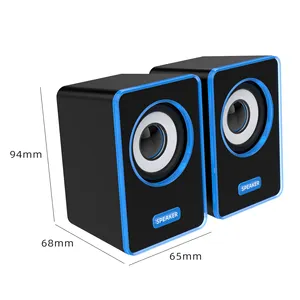 Toptan popüler net Stereo ses 6W çıkış gücü 3.5mm ses ev sineması için 2.0 USB oyun PC dizüstü bilgisayar hoparlörü