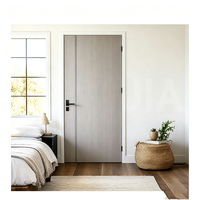 Porte intérieure moderne en WPC, porte à panneau plat, imperméable, résistante à l'humidité, résistante aux rayures, pour appartement, hôtel, école