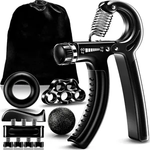 Custom Logo 5 Pack Adjustable Resistance Grip Strengthener Kit Forearm and Hand Grips Strengthener Strengthening Tool