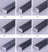 Profil de canal diffuseur de bande lumineuse LED en silicone flexible imperméable, extrusion 12*12 16*16, pour bande lumineuse LED
