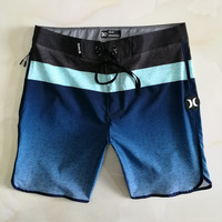 Shorts de plage pour hommes, motif floral estival, taille élastique, pantalon de plage à taille mi-haute, tricoté formel pour le surf