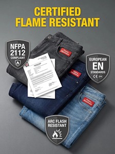 Jean en coton ignifuge NFPA2112 pour femme, protection contre les arcs électriques, pantalon de travail ignifuge pour le secteur pétrolier et gazier - Product Image 3