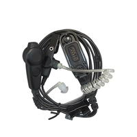 Kit d'écouteur Motorola PMLN6129A IMPRES à 2 fils, noir, avec tube acoustique et micro PTT pour radios de la série DP4000