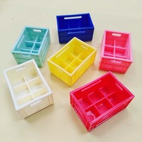 Miniatures en plastique : Paniers de rangement pour boissons, modèles réduits à l'échelle 1:12 pour maison de poupée, ornements et modèles de simulation pour loisirs créatifs