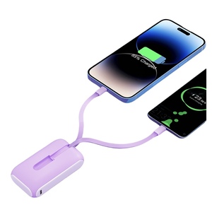 بنك طاقة مع كابلين من نوع C للشحن السريع للهواتف المحمولة - Product Image 5