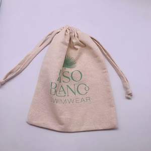 Pochette réutilisable en lin <span class=keywords><strong>de</strong></span> coton blanc Pochette anti-poussière pour <span class=keywords><strong>vêtements</strong></span> doux Sacs d'artisanat en tissu à cordon <span class=keywords><strong>de</strong></span> serrage avec logo personnalisé - Product Image 5