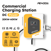 Estación de Carga para Vehículos Eléctricos Penoda Nueva de 20Kw 30Kw 40Kw, Wallbox DC para Hogar, GBT CCS2 OCPP1.6, Inicio con Tarjeta RFID y Aplicación, Cable de 5m