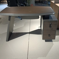 Bureau de direction de luxe en forme de L, bureau de patron de luxe