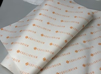 Papier d'emballage imprimé avec logo personnalisé, papier de soie personnalisé pour emballages cadeaux, idéal pour les marchandises de détail, emballage cadeau
