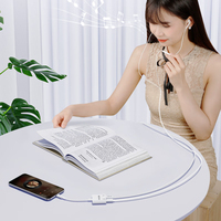 SAMZHE 20cm 2-in-1 Typ-C zu C/C Adapter zum Laden & Hören mit 3,5mm Kopfhörerbuchse für iPhone 17/16/15 iPad, unterstützt Anrufe