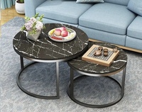 Mesa Auxiliar de Centro Extensible de Aluminio con Diseño Circular Moderno para Sala de Estar