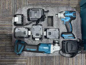 Wholesale 6-in-1 High-Torque 18V Cordless Power Tool <strong>Set</strong> Rechargeable <strong>Ratcheting</strong> <strong>Spanner</strong> Angle Grinder Impact Hard Case OEM - Product Image 5