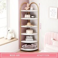 Weiß und Gold Eck regal Moderne Wide Open Display Dreieck Lagerung für Wohnzimmer Waschraum Abtropffläche Lagerung Trocken gestell
