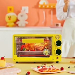 Horno Eléctrico Multifuncional Pequeño de 12L, Color Amarillo, con Temporizador, para Hornear en Casa, Ideal para Regalo, Uso Doméstico - Product Image 1