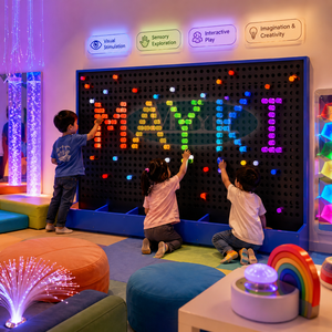 Panneau mural interactif LED lumineux Lite Brite pour jeux <span class=keywords><strong>d</strong></span>'exploration sensorielle pour enfants, idéal pour les musées pour enfants - Product Image 1