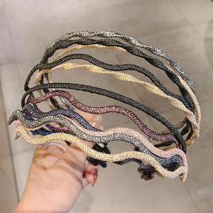 نسيج بلينغ بريق عصائب للنساء بنات مخصص إكسسوارات الشعر يتوهم خمر رباط شعر رقيقة بالجملة - Product Image 2