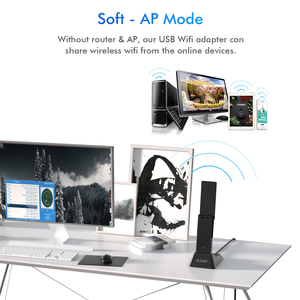 Thẻ Mạng Tốc Độ Cao EDUP 1900Mbps Dongle Không Dây 2.4GHz/5GHz Realtek RTL8814AU Bộ Chuyển Đổi <span class=keywords><strong>USB</strong></span> <span class=keywords><strong>Wifi</strong></span> - Product Image 5