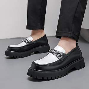 <span class=keywords><strong>Mocasines</strong></span> de Cuero Clásicos Negros para Hombre de Talla Grande, Zapatos de Vestir de Negocios con Plataforma y Deslizamiento Fácil para Oficina, Primavera, <span class=keywords><strong>Verano</strong></span>, Otoño - Product Image 6