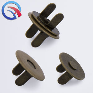 QingHe 16x2mm Antique Brass Stud <strong>Button</strong> Strong Fastener Clasps <strong>Metal</strong> <strong>Button</strong> Magnetic <strong>Button</strong> for Crafts, Purse, Bags and Clothes - Product Image 4