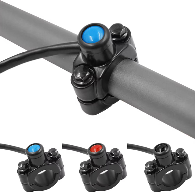 22mm 7/8" Motorcycle Switch Handlebar Mount Horn Headlight Strobe Momentary Switch Button Interruptor Moto Accessories