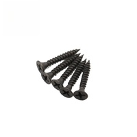 Vis de toiture avec rondelles, tête trompette, autoperceuses, en acier, filetage fin, classe 4.8 6.8, finition phosphorée noire