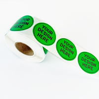 Rouleau d'Autocollants en Vinyle Adhésif Imperméable, Étiquettes Rondes Personnalisées avec Logo de Marque pour Emballage
