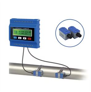 مقياس تدفق بالموجات فوق الصوتية وحدات من الفولاذ المقاوم للصدأ HJ ، دقة حجم خط أنابيب مياه الصرف الصحي النقي بمشبك خارجي - Product Image 1