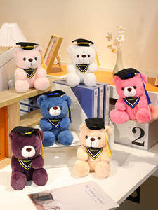 Милый плюшевый мишка-доктор в шапочке, мягкая хлопковая игрушка для выпускников школы, антистресс, на заказ - Product Image 4