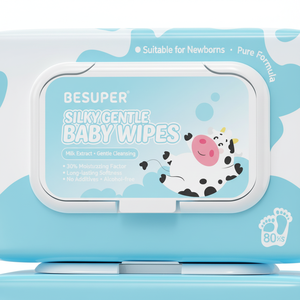 Salviette per Bambini BESUPER Silky Gentle 80 Pezzi, Idratanti Senza Alcool, OEM ODM - Product Image 4