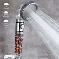 Pommeaux de douche transparents portatifs Unik à économie d'eau ou pommeau de douche en acrylique pour peaux et cheveux secs