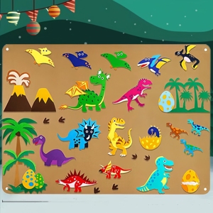 Tapis d'éveil ou kit de jeu mural, divers thèmes, apprentissage interactif, activité DIY, tableau d'histoires en <span class=keywords><strong>feutre</strong></span> et flanelle, kit de jouets <span class=keywords><strong>pour</strong></span> enfant et bébé - Product Image 3