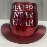 Chapeau de papier SOLPOP personnalisé imprimé pour le Nouvel An, chapeau magique en papier métallisé coloré style Lincoln pour fête et déguisement