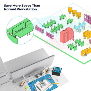 <span class=keywords><strong>Bureau</strong></span> de travail en forme de C en bois pour 4 personnes, mobilier de <span class=keywords><strong>bureau</strong></span> privé - Product Image 5