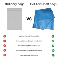 Sacs d'emballage EVA thermoscellables à bas point de fusion 105°C avec logo personnalisé pour le compoudage de caoutchoucs techniques et d'élastomères spécialisés