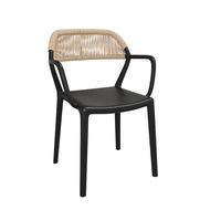 Ensemble de salle à manger extérieur moderne et minimaliste en bambou pour patio, cour, café, salon de thé et restaurant de barbecue