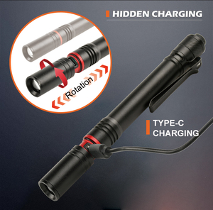 Brightenlux siêu sáng công suất cao <span class=keywords><strong>Zoom</strong></span> EDC bút ánh sáng tùy chỉnh <span class=keywords><strong>Led</strong></span> Mini Đèn Pin Nhôm cơ thể y tế Penlight bút ngọn đuốc - Product Image 5